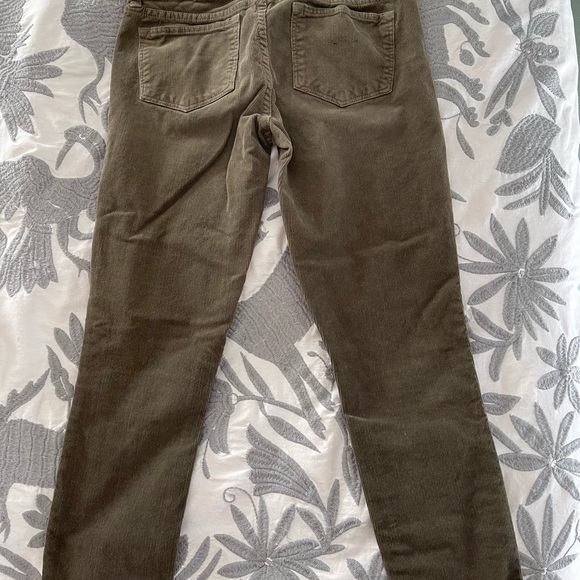 J.Crew Toothpick Olive Green Corduroy 26 ankle - Picture 3 of 4